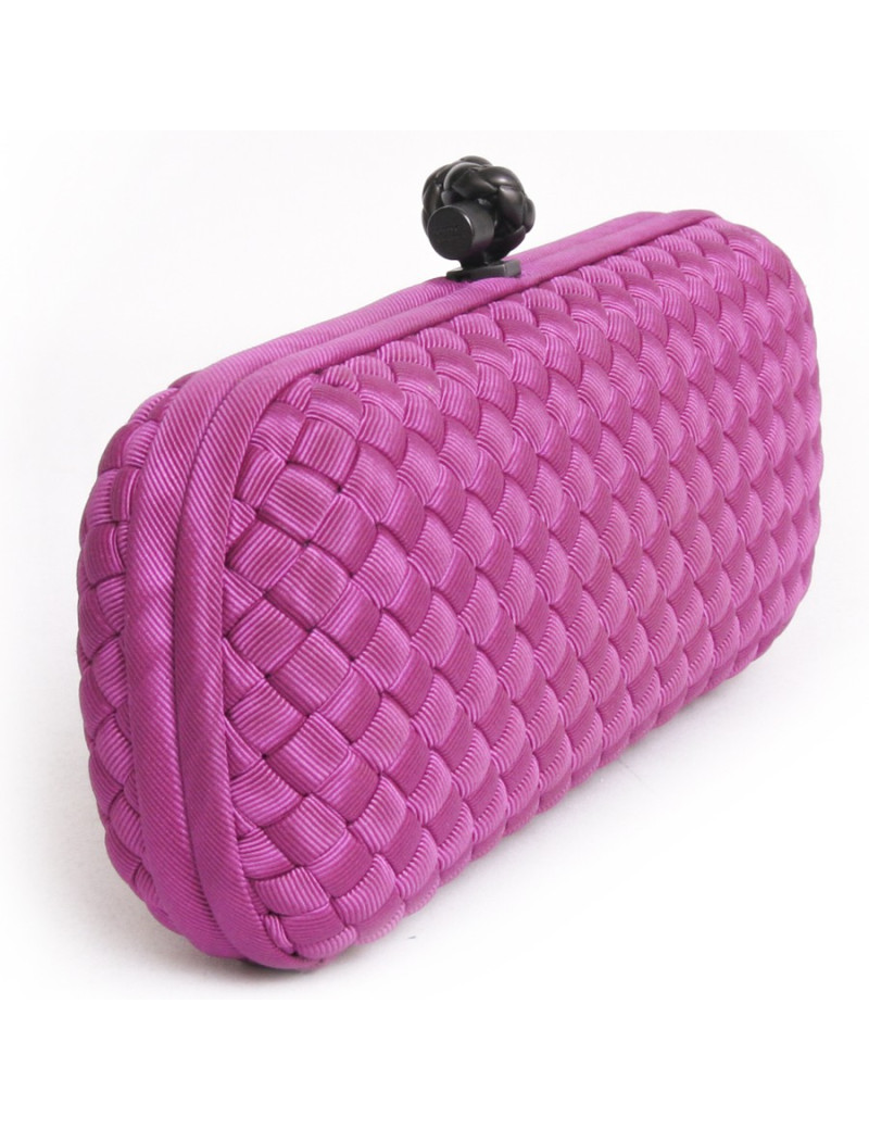 Pochette BOTTEGA VENETA tressée violette