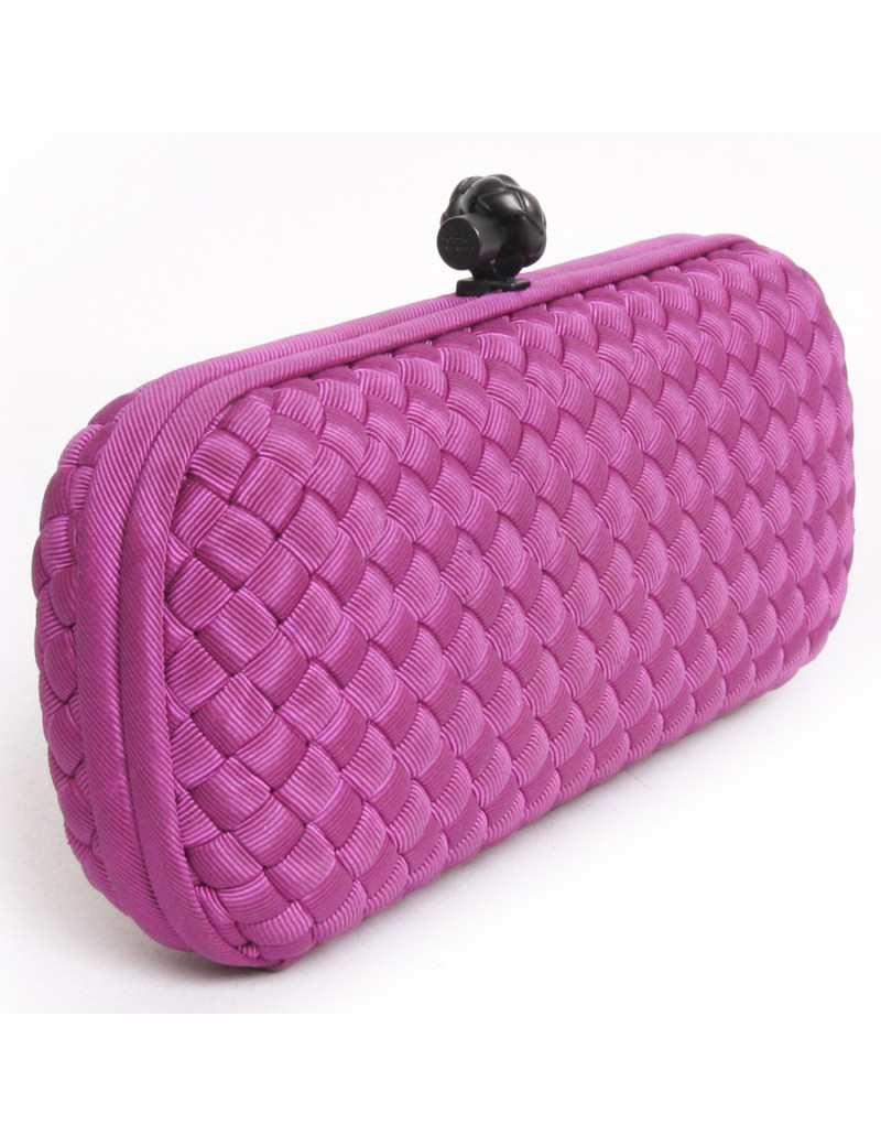 Pochette BOTTEGA VENETA tressée violette