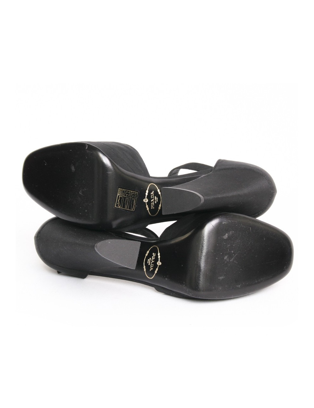 Escarpins PRADA  t 38.5 en satin noir