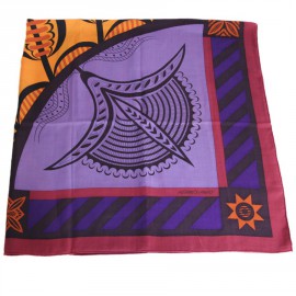 HERMES "Geometry Cretan" cashmere and silk shawl