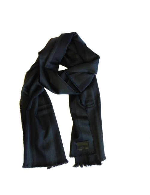 Echarpe DIOR grise en laine et soie