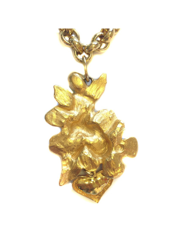 Collier haute couture CHRISTIAN LACROIX fleurs multicolore 