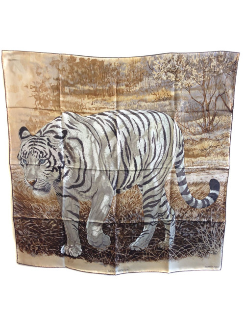 Carré en soie "tigre du Bengale" HERMES 