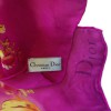 Foulard soie Christian Dior rose 