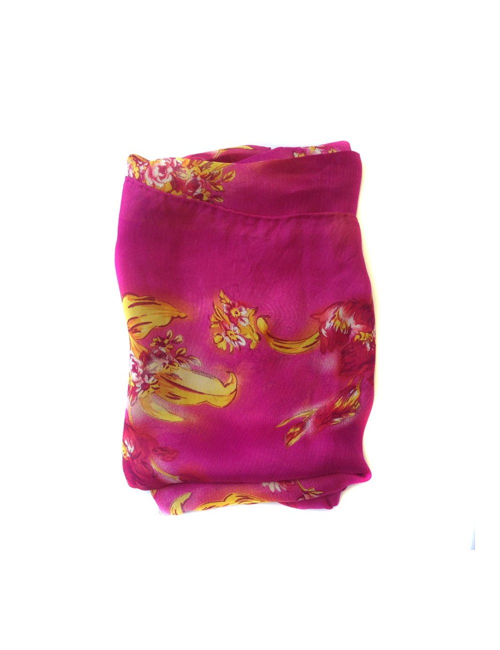 Foulard soie Christian Dior fushia