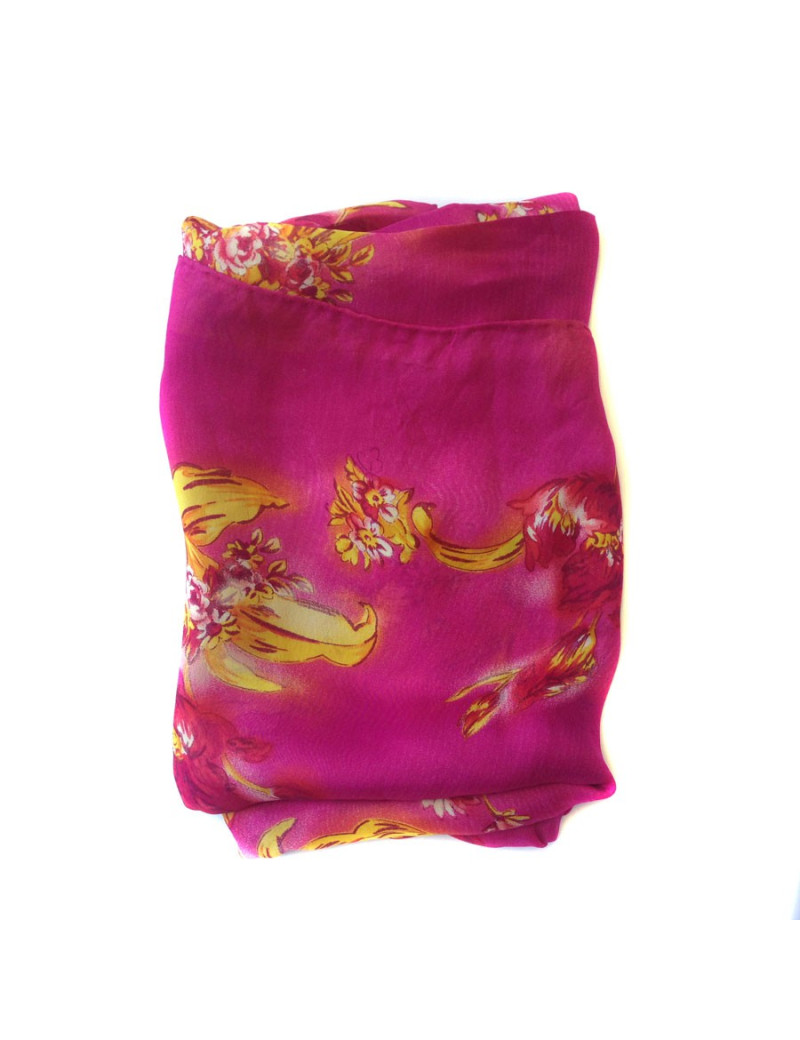 Foulard soie Christian Dior rose 