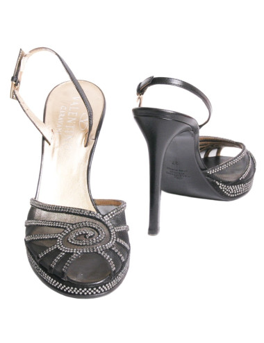 Escarpins VALENTINO T 37 noirs et strass