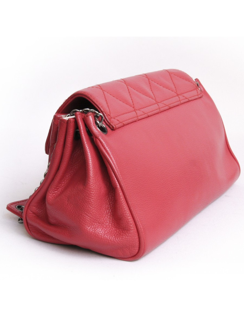 Sac accordéon CHANEL rouge vermillon