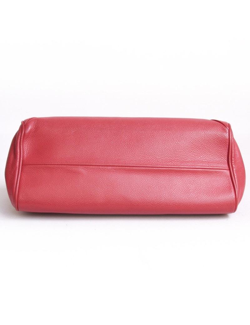 Sac accordéon CHANEL rouge vermillon