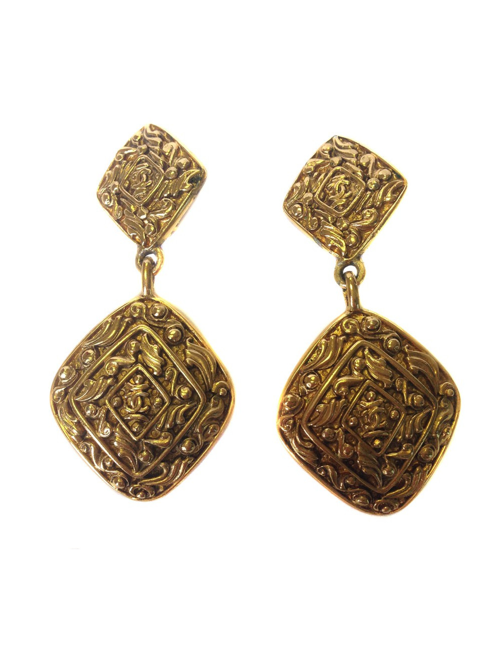 Boucles d'oreille clips CHANEL couture