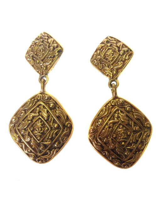 Boucles d'oreille clips CHANEL couture