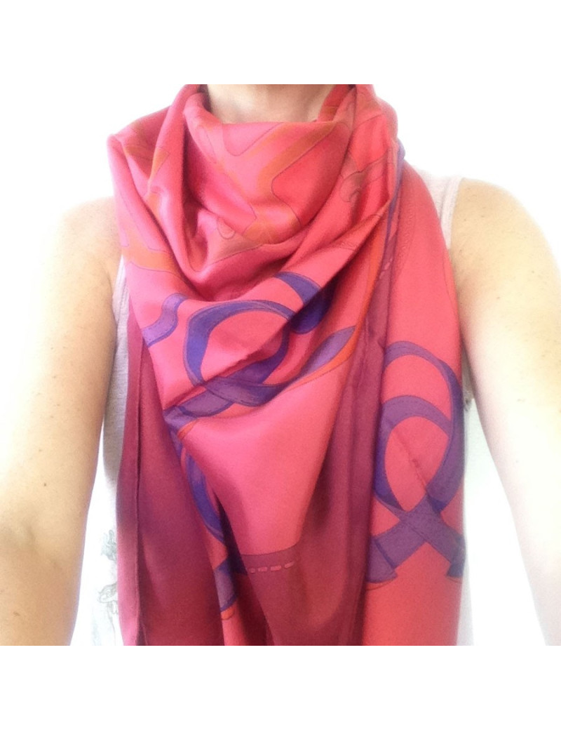 Grand foulard HERMES 135 x 135 soie