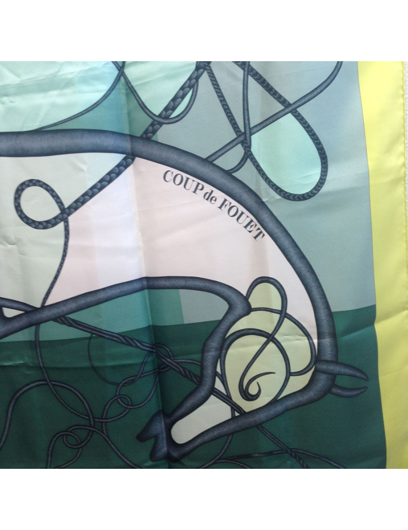 Carré géant "Coup de fouet" HERMES en soie