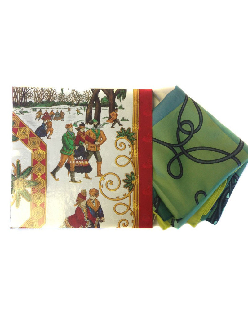 Carré géant "Coup de fouet" HERMES en soie