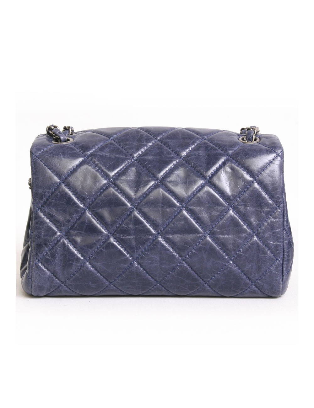 Sac CHANEL cuir souple bleu