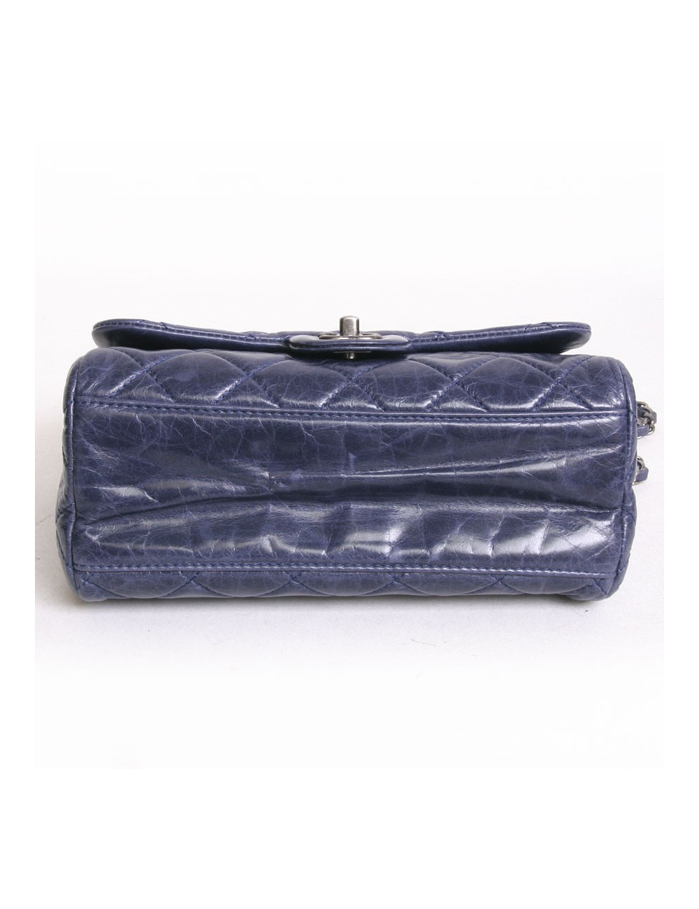 Sac CHANEL cuir souple bleu