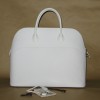 Big bag white epsom leather HERMES bolide