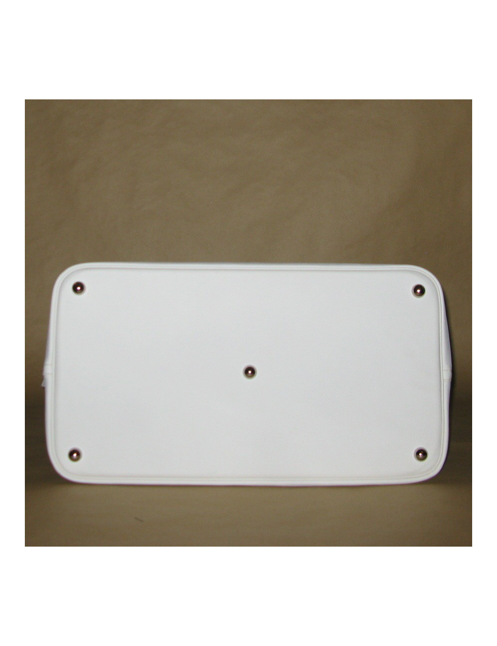 Big bag white epsom leather HERMES bolide