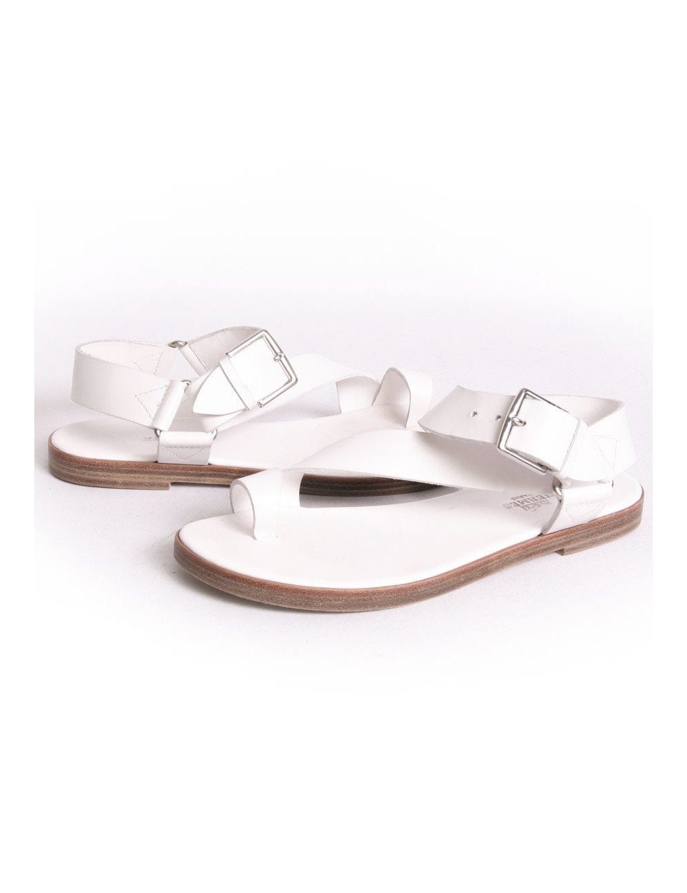 Sandales "Escale" HERMES T 37 veau blanc