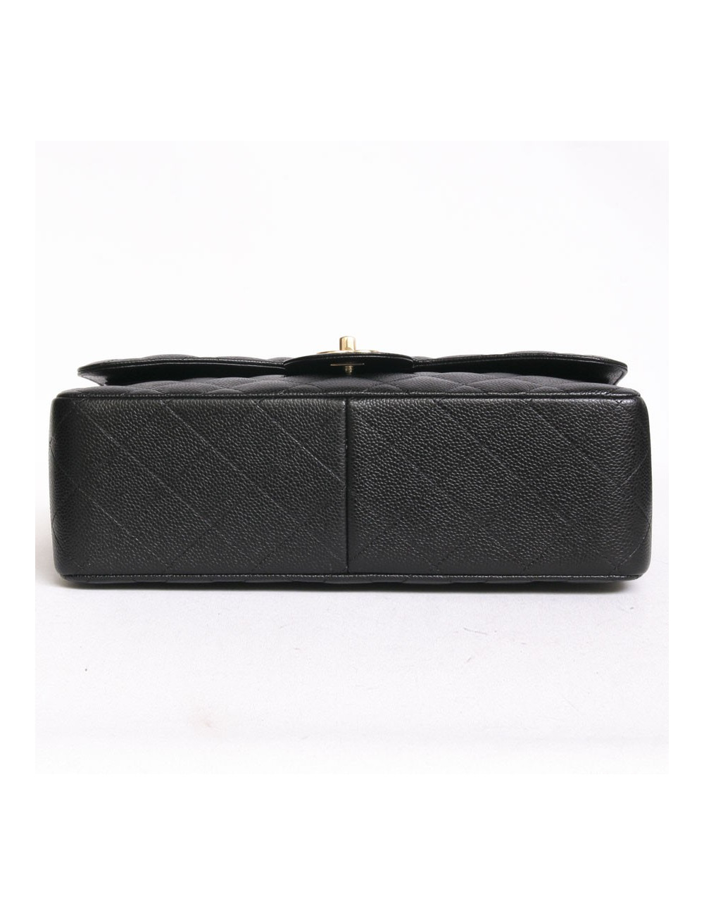 Sac Jumbo CHANEL en cuir caviar noir doré