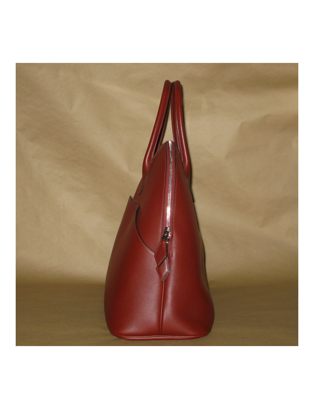 Bolide cuir bordeaux HERMES