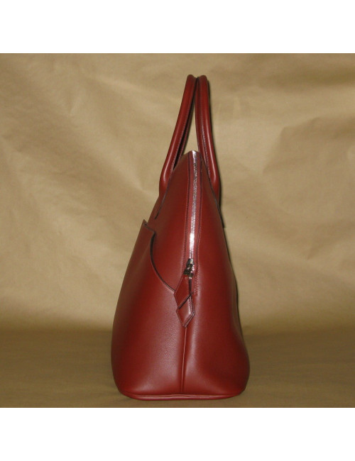 Bolide cuir bordeaux HERMES