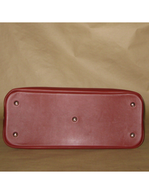 Bolide cuir bordeaux HERMES