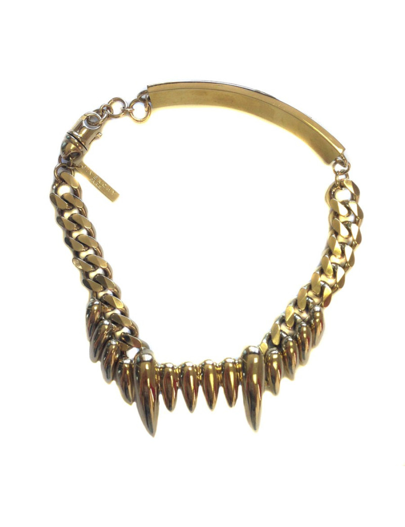 Collier "dents de vampire" GIVENCHY doré