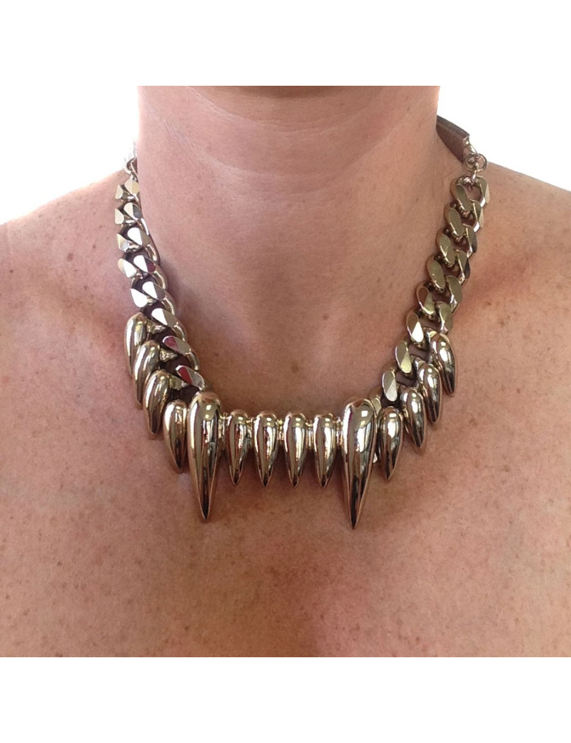 Collier "dents de vampire" GIVENCHY doré