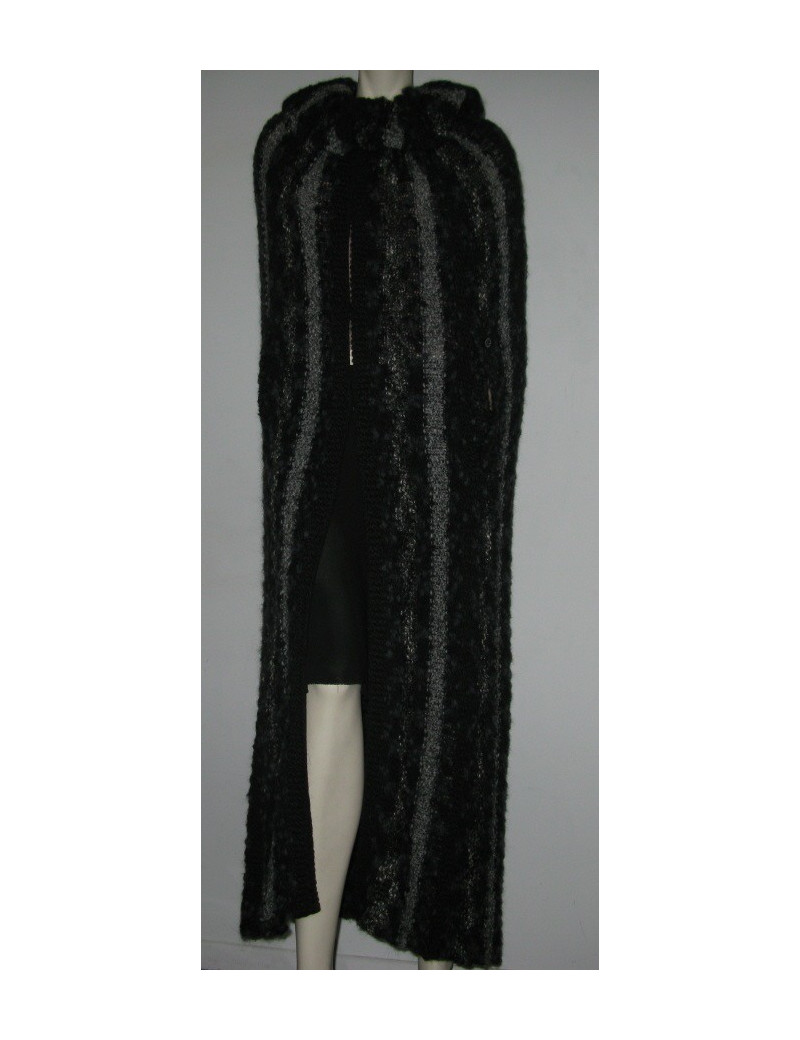 Long black cape and gray CHANEL