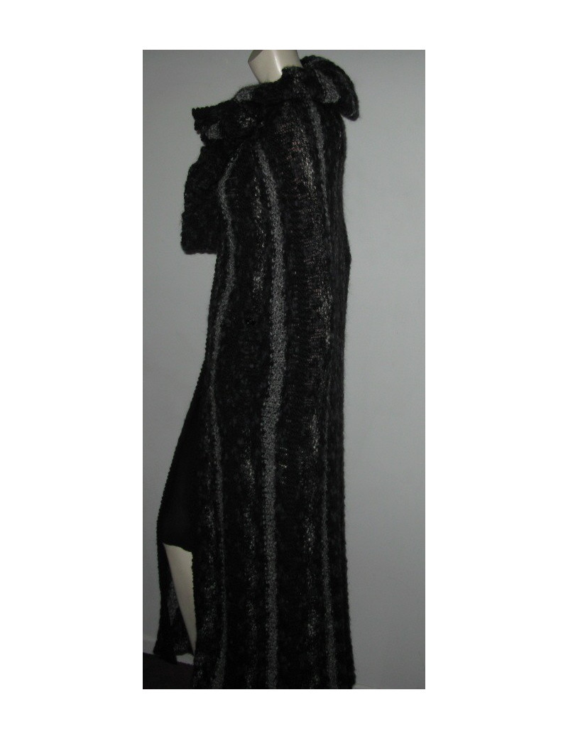 Long black cape and gray CHANEL