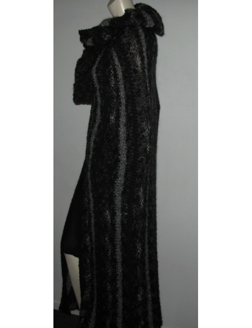 Longue cape noire et grise CHANEL