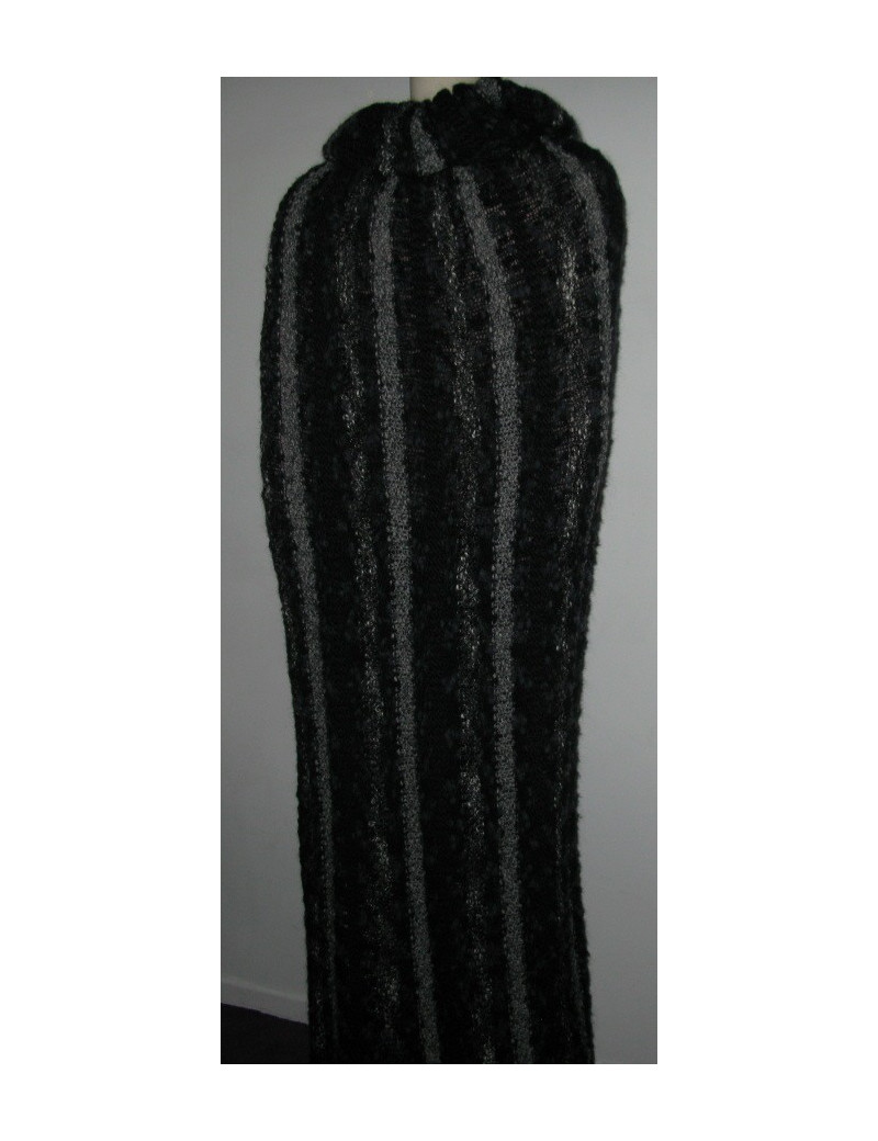 Long black cape and gray CHANEL