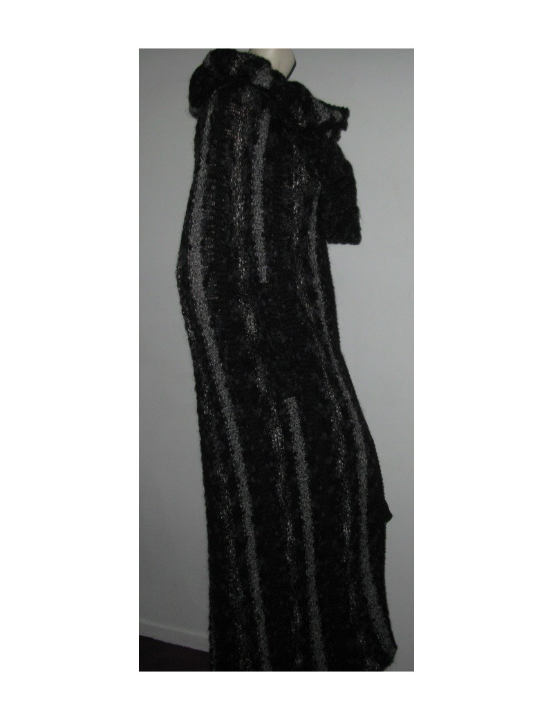 Longue cape noire et grise CHANEL