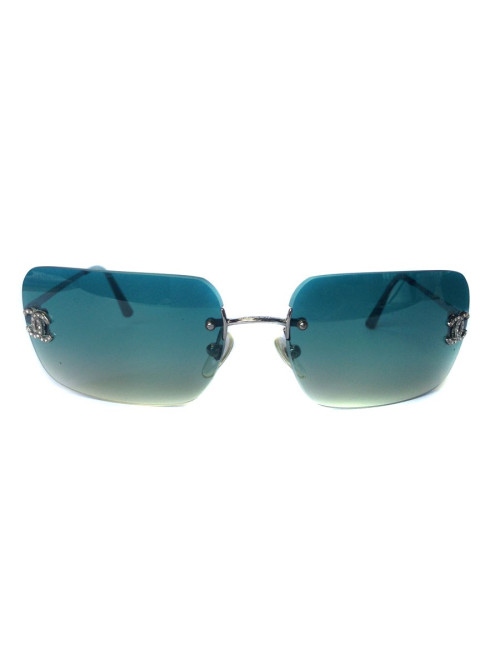 Lunettes de soleil CHANEL double C strass