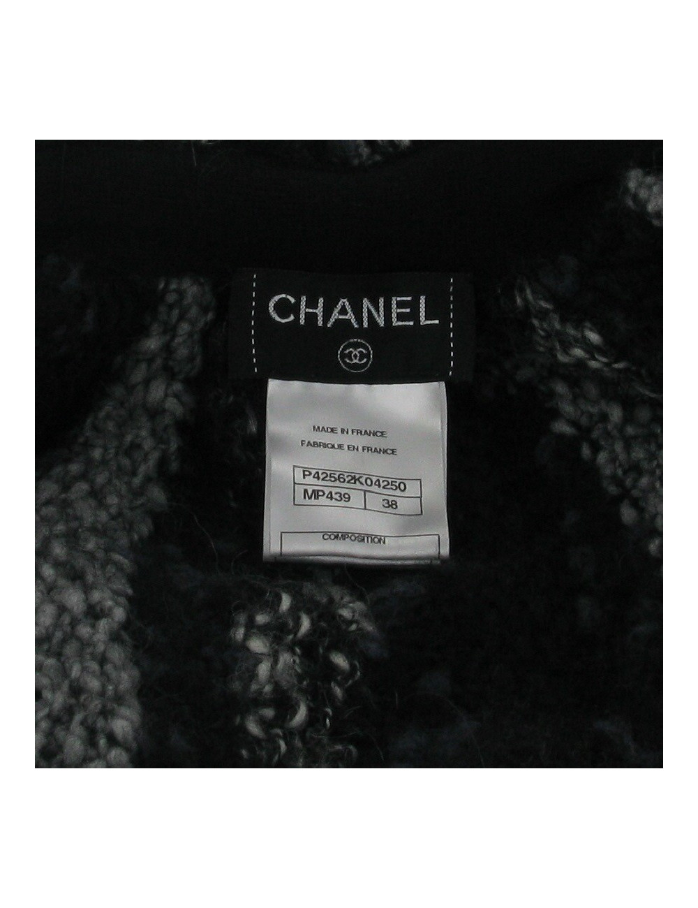 Longue cape noire et grise CHANEL