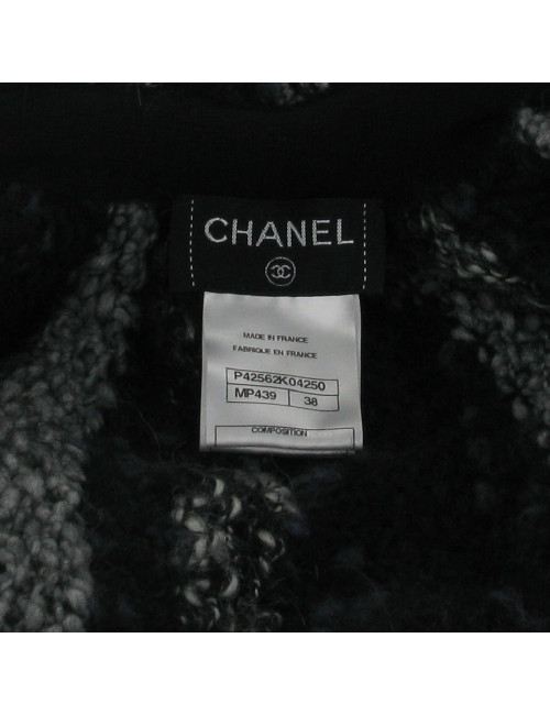 Longue cape noire et grise CHANEL