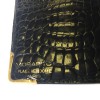 portefeuille MORABITO crocodile noir et bords en or 18 carats