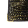 Portefeuille MORABITO crocodile marron coins en or 18 carats