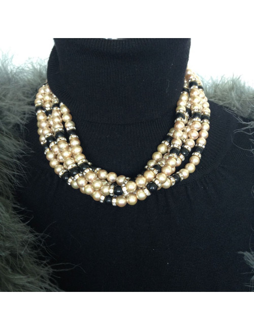 Collier ras du cou VOGUE BIJOUX multi rangs de perles