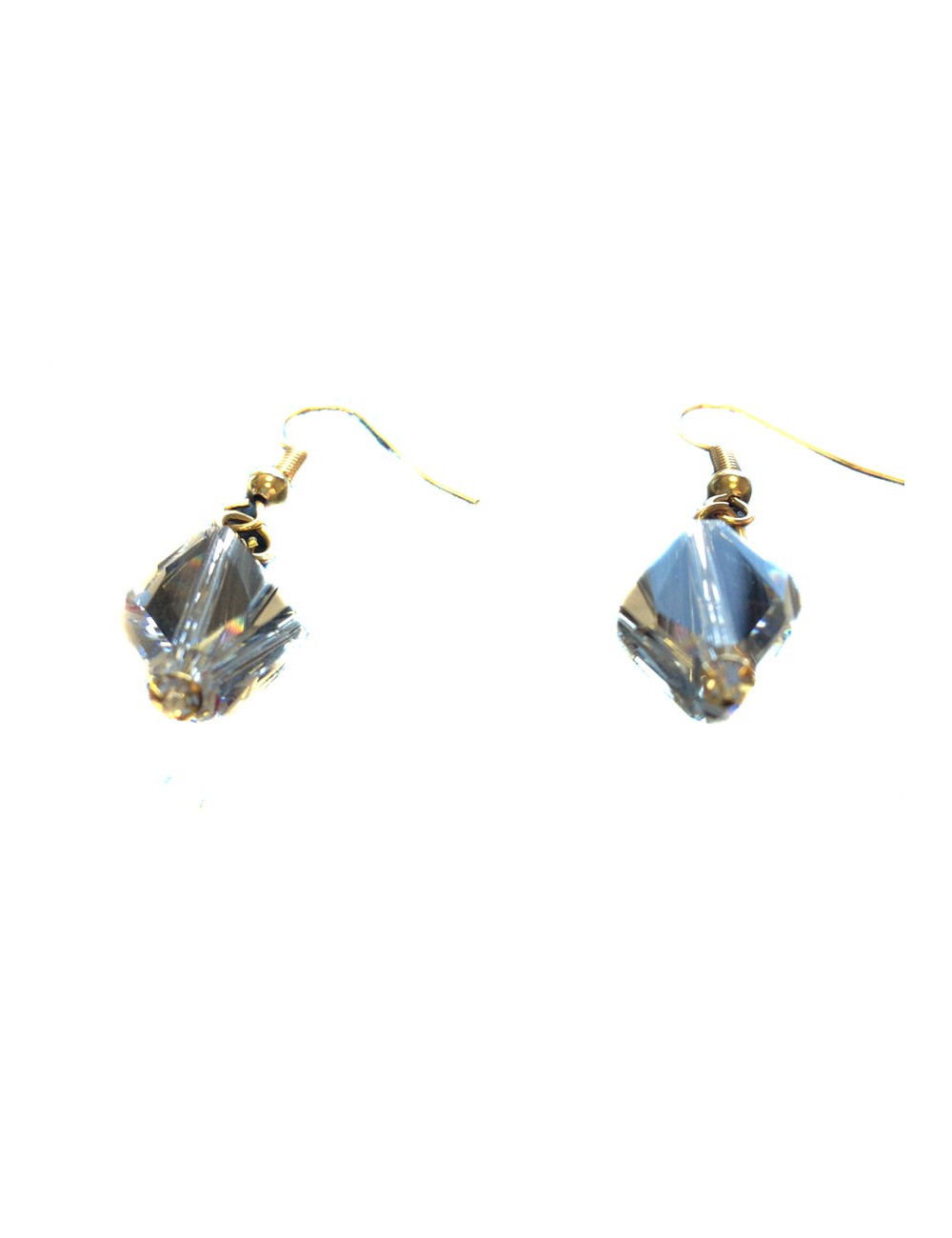 Clous d'oreille  MARGUERITE DE VALOIS  en cristal Swarovski transparent