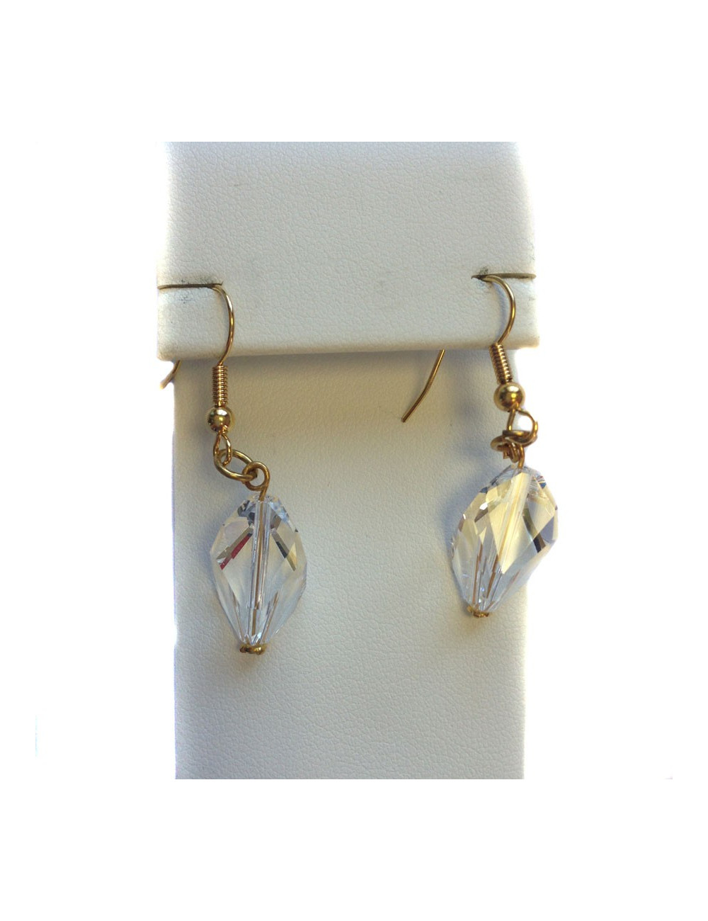 Clous d'oreille MARGUERITE DE VALOIS  en cristal Swarovski transparent