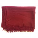 Shawl HERMES brick in cashmere and wool
