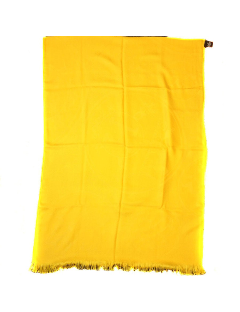 Etole HERMES jaune en cachemire et soie