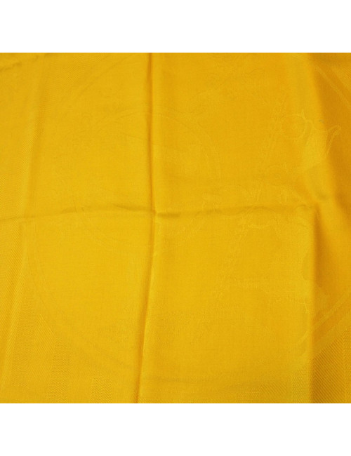 Etole HERMES jaune en cachemire et soie