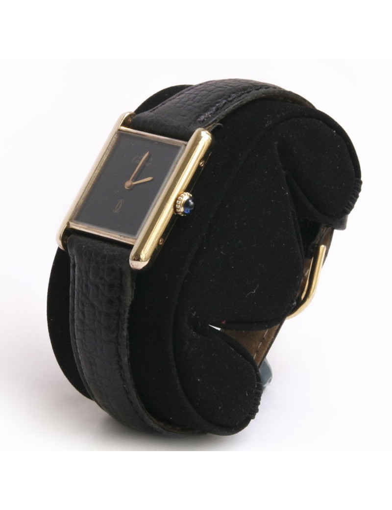 Montre "Tank française"CARTIER plaqué or 