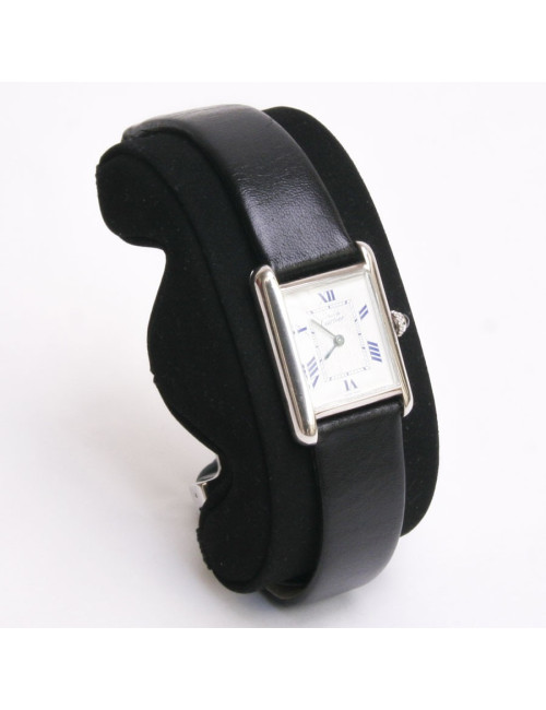 Montre "tank française" CARTIER argent boucle déployante