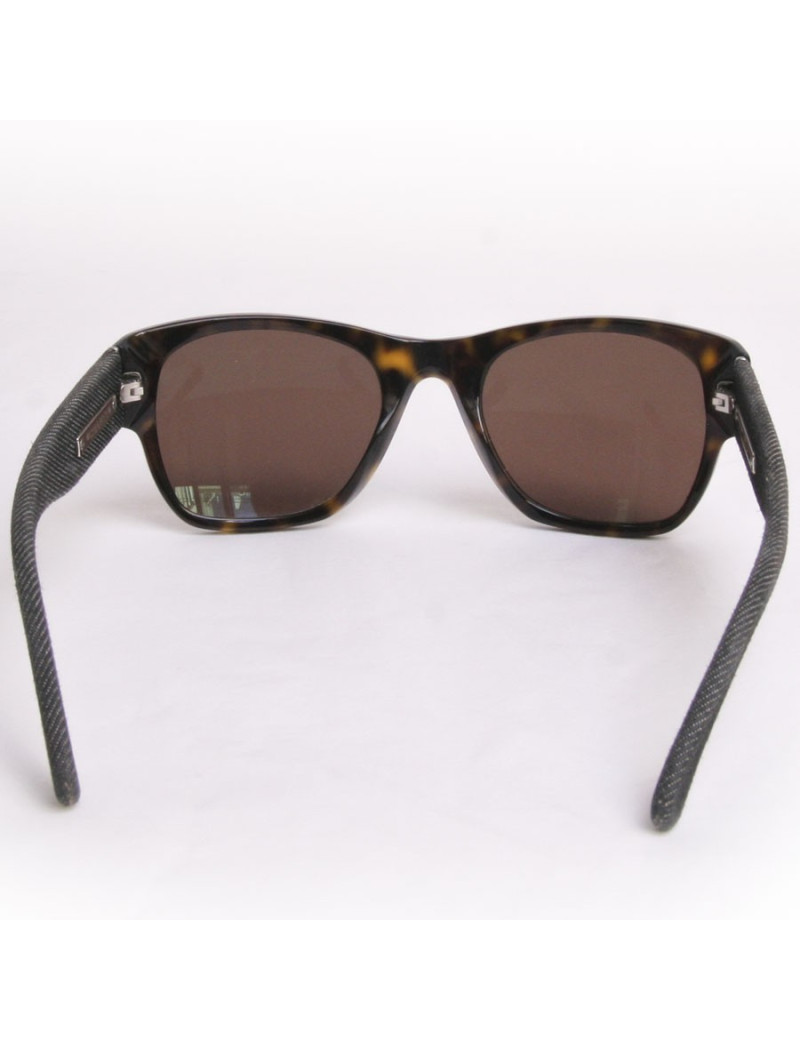 Lunettes de soleil CHANEL branches tissu jean's gris