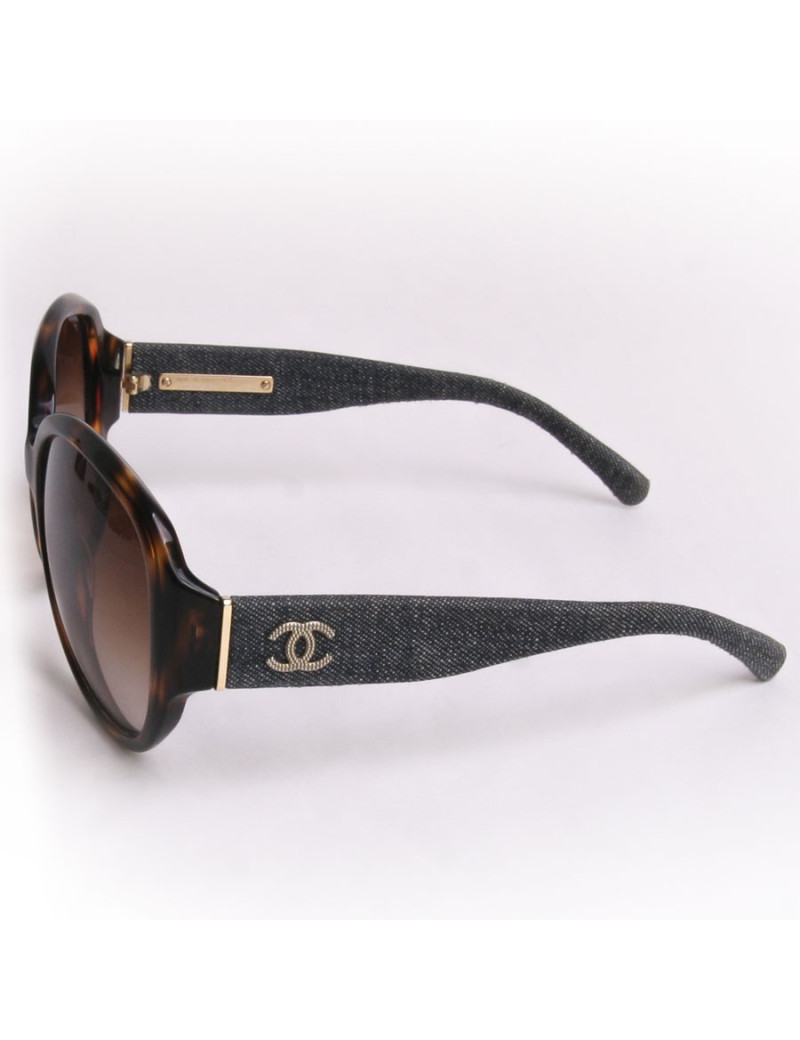 Grandes lunettes de soleil CHANEL branches jean's 