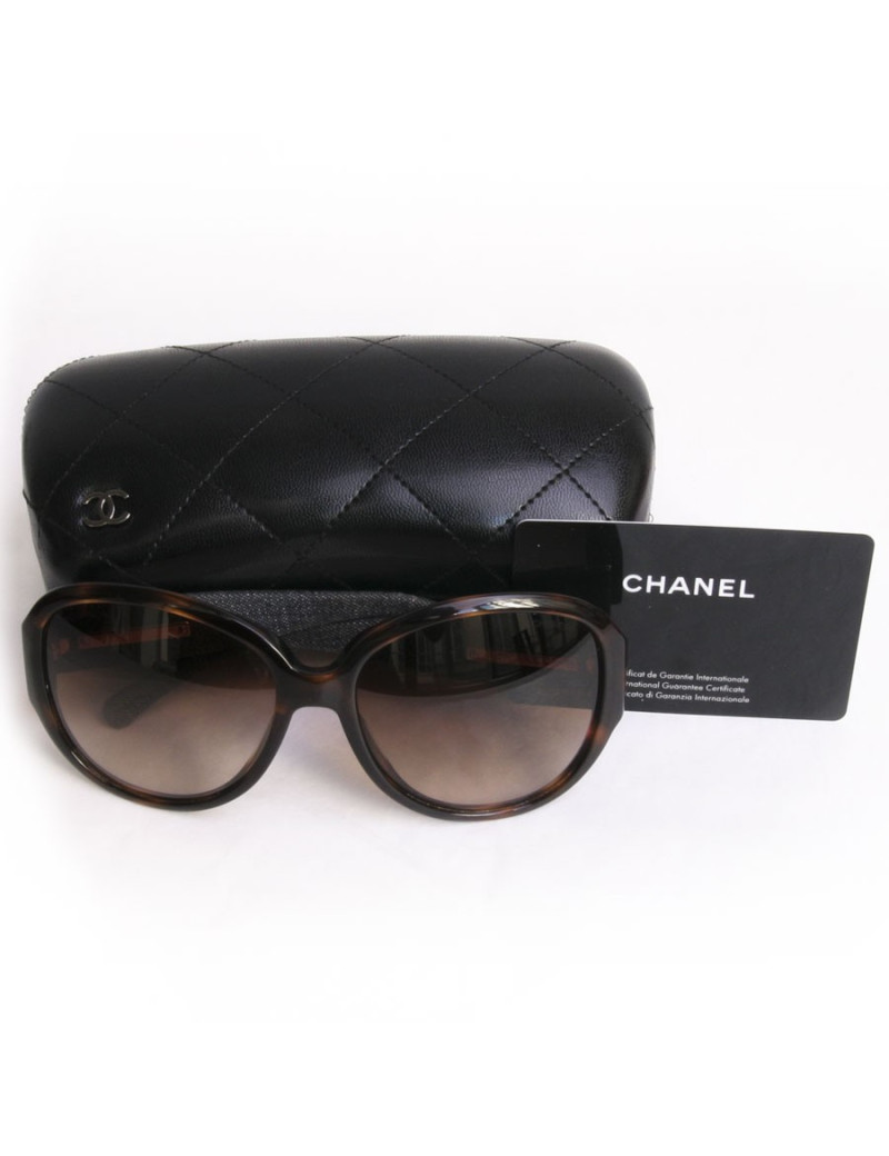 Grandes lunettes de soleil CHANEL branches jean's 